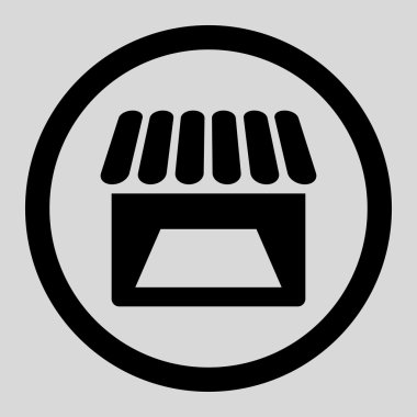 Mağaza daire içinde vektör simgesi