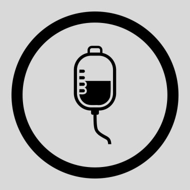 Terapi damlalık daire içinde vektör simgesi