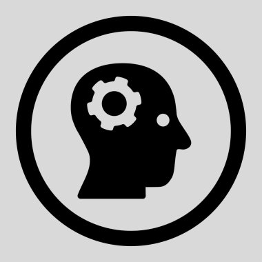 Düşünme yuvarlak vektör simgesi