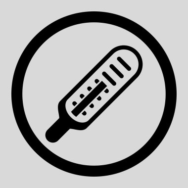 Termometre yuvarlak vektör simgesi