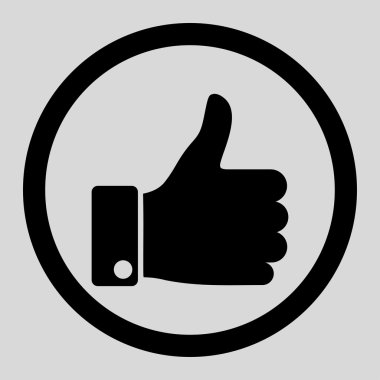 Thumb Up Rounded Vector Icon clipart