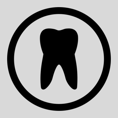 Diş yuvarlak vektör simgesi