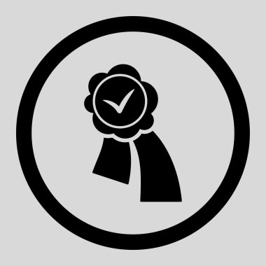 Doğrulama mühür daire içinde vektör simgesi