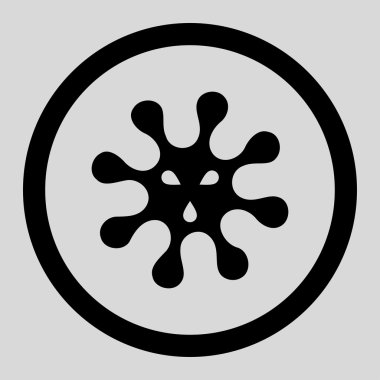 Mikroorganizma yuvarlak vektör simgesi