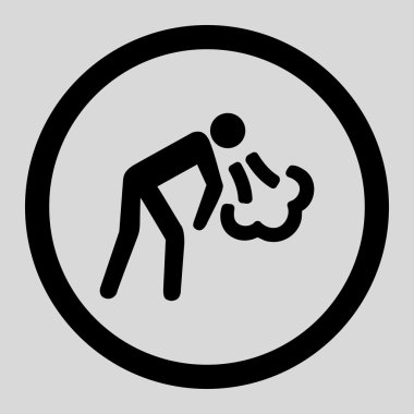 Yuvarlak vektör simge kusma