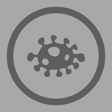 Mikrop daire içinde vektör simgesi