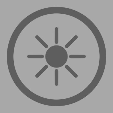 Parlaklık daire içinde vektör simgesi