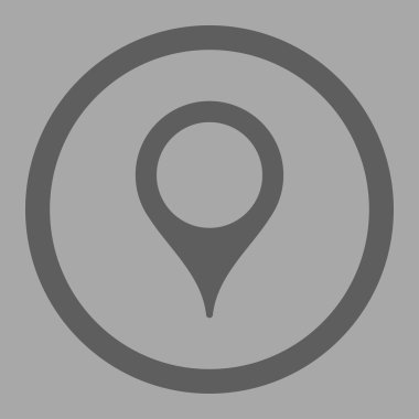 Harita işaretleyici yuvarlak vektör simgesi