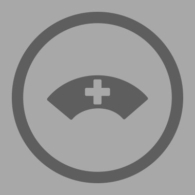 Tıbbi güneşlik yuvarlak vektör simgesi