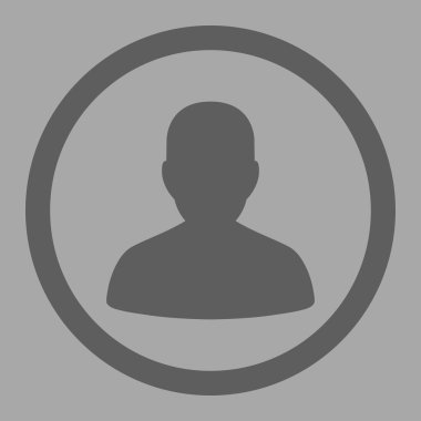 Portre yuvarlak vektör simgesi