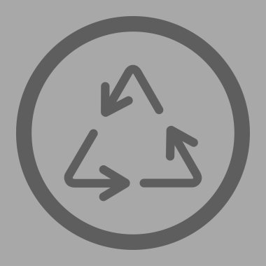 Geri dönüşüm okları daire içinde vektör simgesi