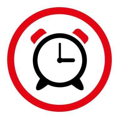 Siren saat daire içinde vektör simgesi