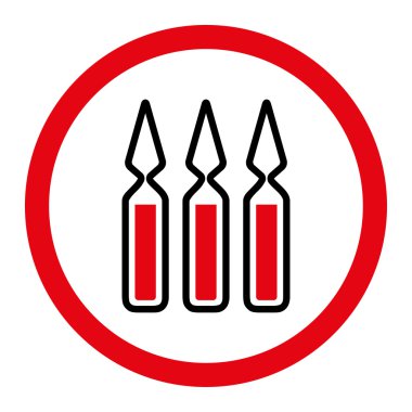 Ampul yuvarlak vektör simgesi