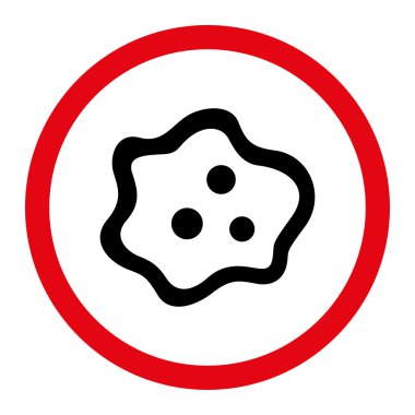 Ameba daire içinde vektör simgesi