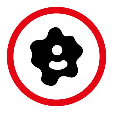 Mikrop daire içinde vektör simgesi