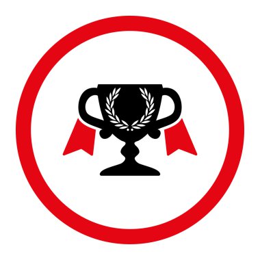 Ödül Kupası daire içinde vektör simgesi