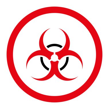 Biyolojik tehlike daire içinde vektör simgesi