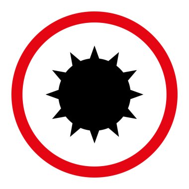 Bakteri daire içinde vektör simgesi