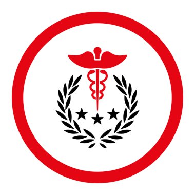 Caduceus Logo yuvarlak vektör simge