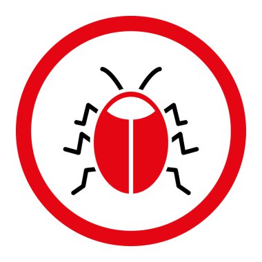 Böcek yuvarlak vektör simgesi