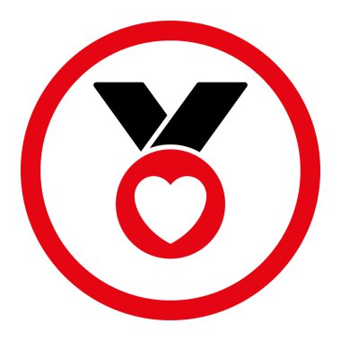 Charity Medal Circled Vector Icon