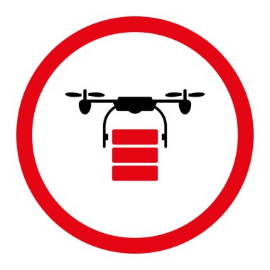 Kargo helikopter daire içinde vektör simgesi