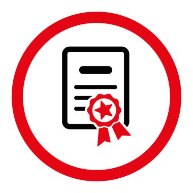 Certified Certificate Rounded Vector Icon