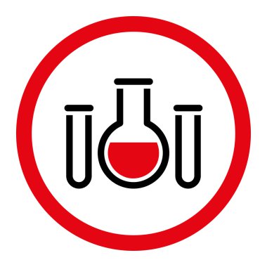 Kimyasal damarları yuvarlak vektör simgesi