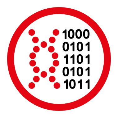 DNA kodu yuvarlak vektör simgesi