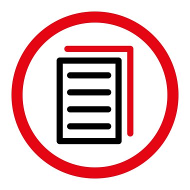 Kopya dosya yuvarlak vektör simgesi