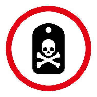 Dead Sticker Circled Vector Icon