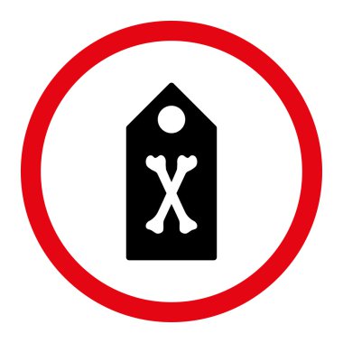 Ölü işaret yuvarlak vektör simgesi