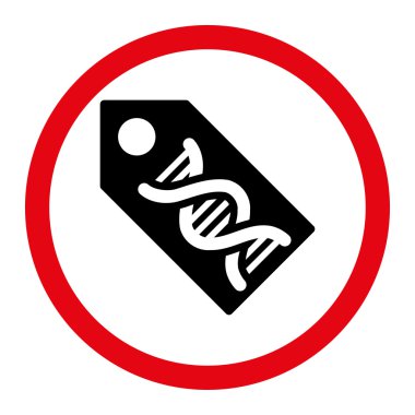 DNA işaret yuvarlak vektör simgesi