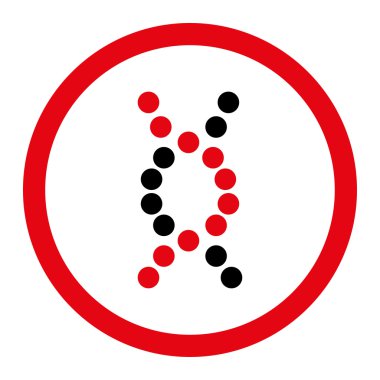 DNA sarmalı daire içinde vektör simgesi