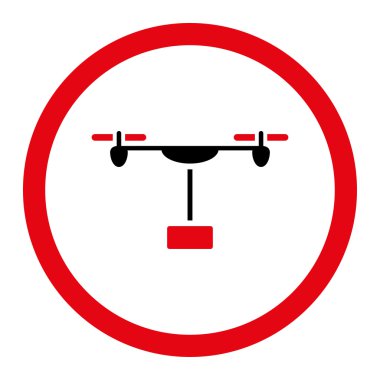 Copter Delivery Rounded Vector Icon