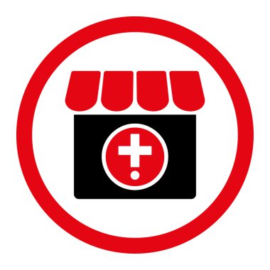 Drug Shop Circled Vector Icon