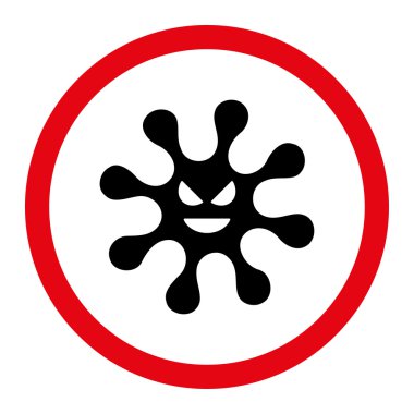 Dangerous Microbe Circled Vector Icon