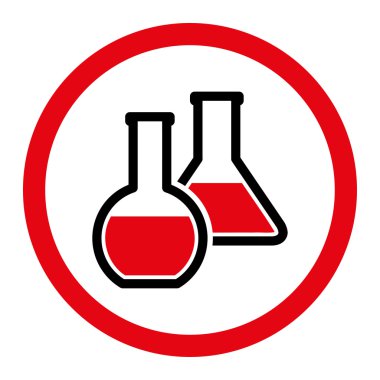 Cam şişeler daire içinde vektör simgesi