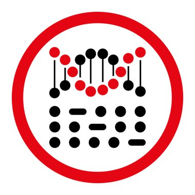 Genom kodu yuvarlak vektör simgesi