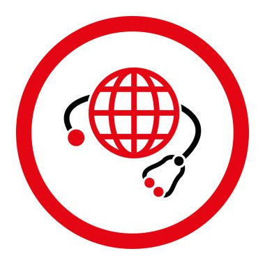 Genel tıp yuvarlak vektör simgesi