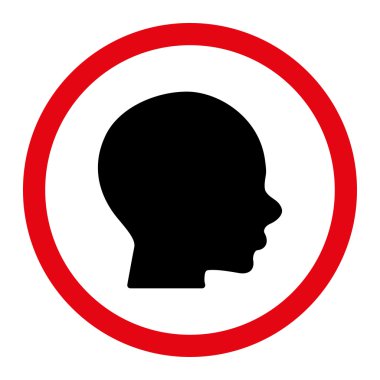 Kafa yuvarlak vektör simgesi