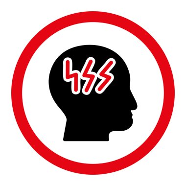 Migren yuvarlak vektör simgesi