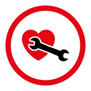 Kalp ameliyatı yuvarlak vektör simgesi