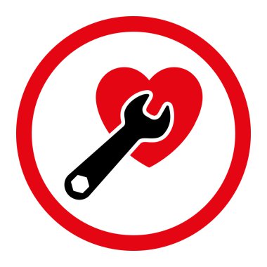 Kalp ameliyatı daire içinde vektör simgesi