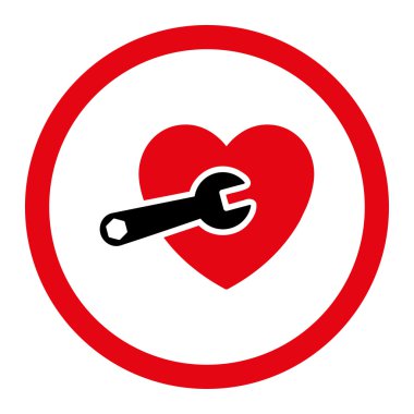 Kalp ameliyatı daire içinde vektör simgesi