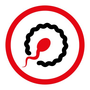 Döllenme yuvarlak vektör simgesi