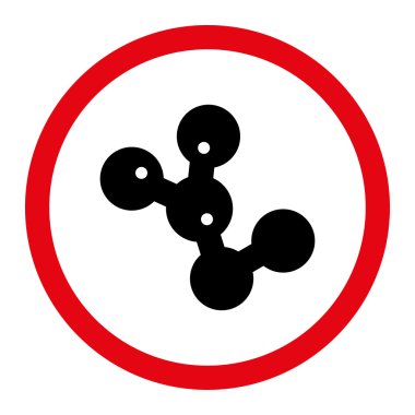 Mikrop kolonisi yuvarlak vektör simgesi