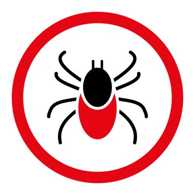 Mite yuvarlak vektör simgesi