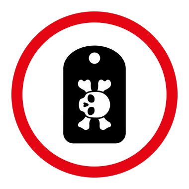 Morg Mark daire içinde vektör simgesi