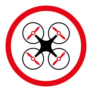 Nanocopter yuvarlak vektör simgesi